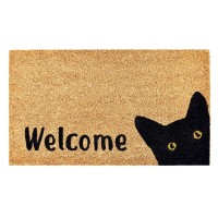 Calloway Mills Az105001729 Kitty Korner Doormat 17 X 29 Naturalblack