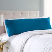 Exq Home Body Pillow Cover Teal Soft Satin Body Pillow Pillowcase With Envelope Closure Silky Long Pillow Case