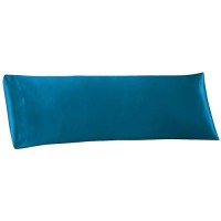 Exq Home Body Pillow Cover Teal Soft Satin Body Pillow Pillowcase With Envelope Closure Silky Long Pillow Case