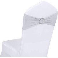 Obstal Spandex Chair Buckles For Wedding - 10 Pcs Sashes Bows