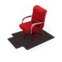 Floortex Advantagemat Black Vinyl Lipped Chair Mat For Carpets ,48 X 36 X 0.09,Fr113648Llbv