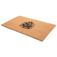 Fab Habitat Non Slip Doormat Durable Thin Natural Coir Rubber Entryway Front Door Porch Patio Nature Lover Pine Co