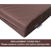 Qqbed 2 Pack Outdoor Patio Chair Water-Resistant Cushion Pillow Seat Covers In Cocoa Brown Color 18