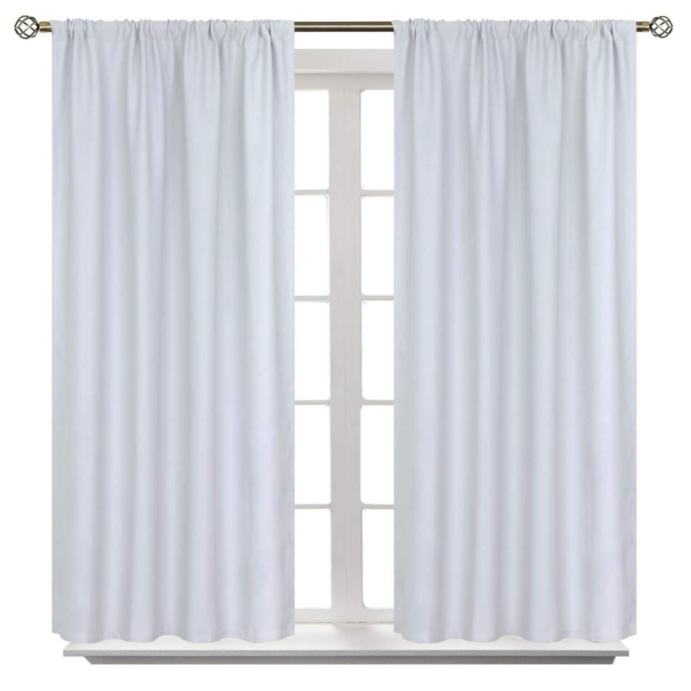 Bgment Room Darkening Curtains 45 Inches Length Rod Pocket Short Window Drapes Thermal Insulated For Bedroom Kitchen Cafe Gre