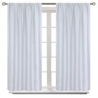 Bgment Room Darkening Curtains 45 Inches Length Rod Pocket Short Window Drapes Thermal Insulated For Bedroom Kitchen Cafe Gre