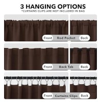 Deconovo Extra Long Blackout Curtains  Back Tab And Rod Pocket Blackout Curtains Thermal Insulated Curtains For Bedroom (52X108 Inch  Chocolate  2 Panels)