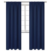 Bgment Rod Pocket Blackout Curtains For Bedroom 84 Inches Length Thermal Insulated Room Darkening Curtain For Living Room 42