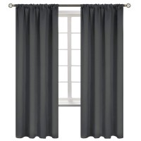 Bgment Rod Pocket Blackout Curtains For Bedroom 72 Inch Long Thermal Insulated Room Darkening Curtain For Living Room 52 X 72