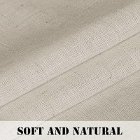 Hversailtex Angora Flax Linen Curtains 84 Inch Length For Bedroom 2 Panels Rod Pocket Light Filtering Canvas Cloth Look Semi Sh