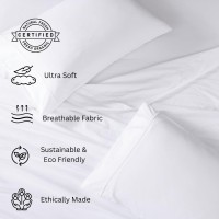 Lane Linen 100 Organic Cotton Full Size Bed Sheets Super Soft Long Staple Cotton Bed Sheets Full Size Percale Weave Bedding S