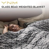 Ynm Weighted Blanket - Heavy 100% Oeko-Tex Certified Cotton Material With Premium Glass Beads (Small Lattice Scroll  60''X80'' 20Lbs)  Suit For One Person(~190Lb) Use On Queen/King Bed