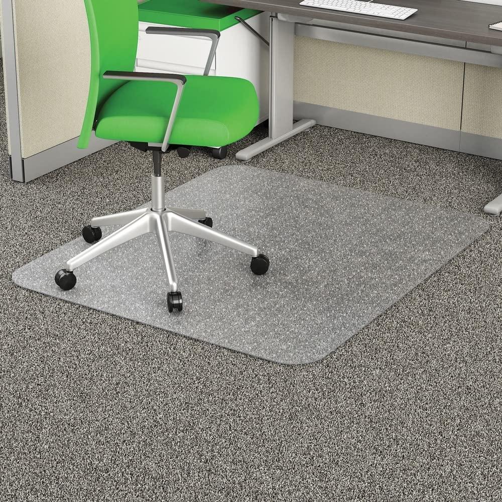 Deflect-O Earth Source Chair Mat For Commercial Pile Carpets, Straight Edge, 36