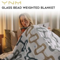 Ynm Weighted Blanket - Heavy 100% Oeko-Tex Certified Cotton Material With Premium Glass Beads (Strings Of Beads  60''X80'' 17Lbs)  Suit For One Person(~160Lb) Use On Queen/King Bed