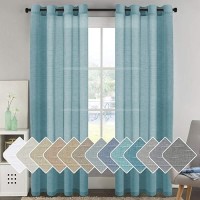 Elegant Natural Linen Curtain Panels Energy Efficient Semi Sheers Linen Curtainsnickel Grommet Window Treatments Panels For P