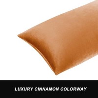 Gigizaza Cinnamon Orange Velvet Decorative Throw Pillow Covers For Sofa Bed 2 Pack Soft Cushion Cover