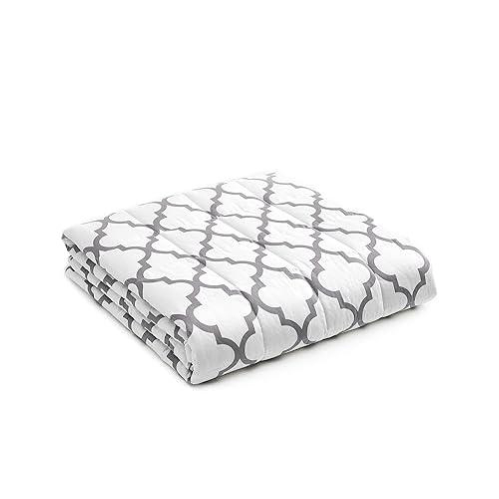 Ynm Weighted Blanket Heavy 100 Percent Oeko-Tex Certified Cotton Material  Bed Blanket For One Person Of 140Lbs  Ideal For Queen/King Bed (60X80 Inches  15 Pounds  Lattice Scroll)