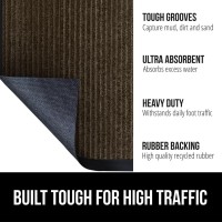 Gorilla Grip Waterproof Heavy Duty Traffic Guard Doormat Stain And Fade Resistant Durable Rubber Low Profile Door Mat Shoe S