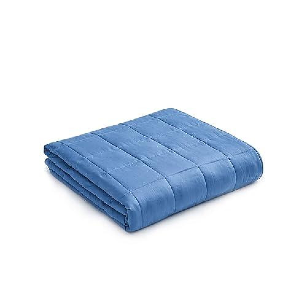 Ynm Weighted Blanket Heavy 100 Percent Oeko-Tex Certified Cotton Material  Bed Blanket For One Person Of 160Lbs  Ideal For Queen/King Bed (60X80 Inches  17 Pounds  Monaco Blue)