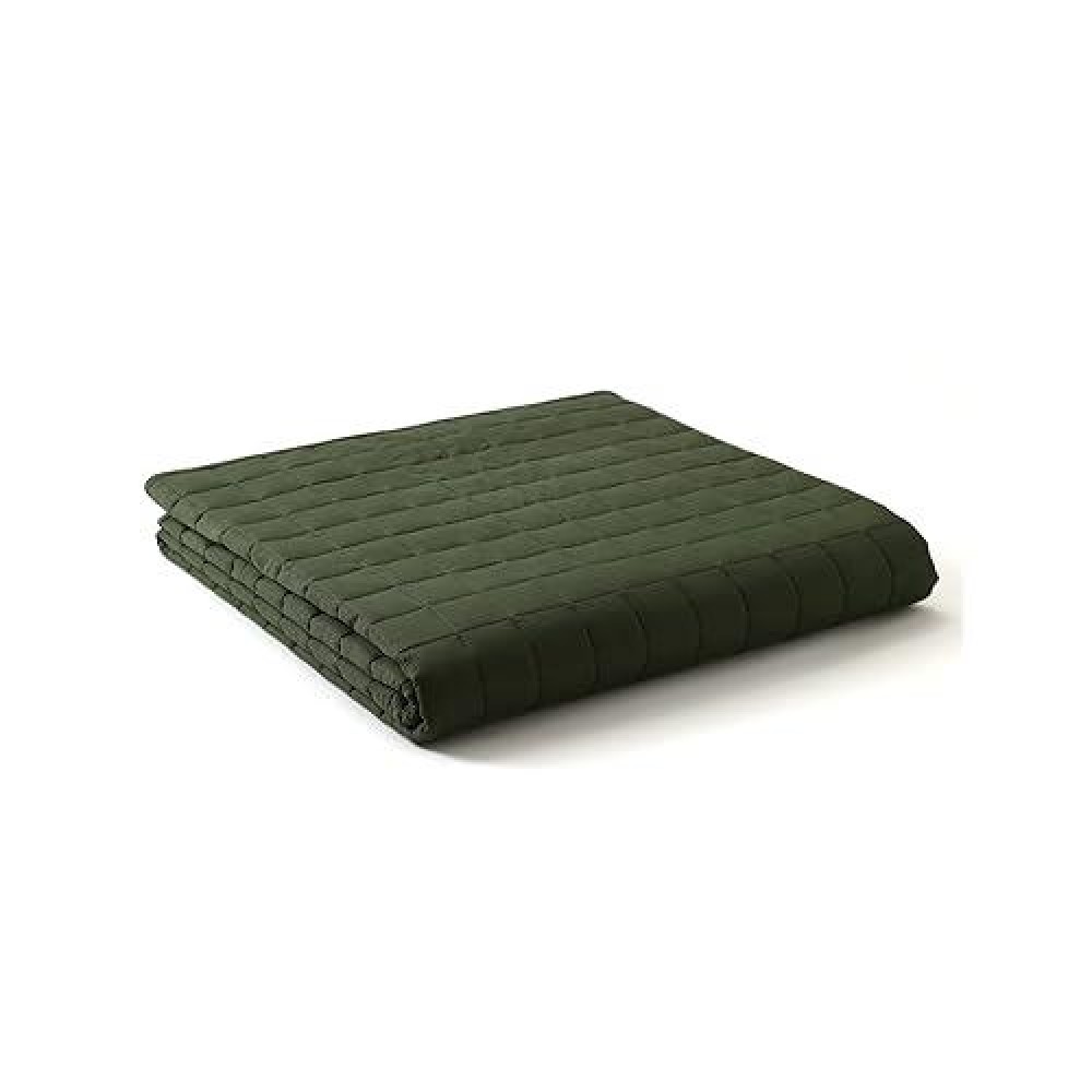 Ynm Weighted Blanket Heavy 100 Percent Oeko-Tex Certified Cotton Material  Bed Blanket For One Person Of 140Lbs  Ideal For Queen/King Bed (60X80 Inches  15 Pounds  Sprout Green)