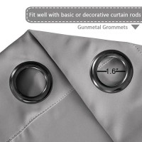 Hversailtex Blackout Curtains For Bedroom 108 Inches Length Extra Long Thermal Insulated Grommet Curtains Room Darkening Wind