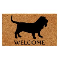 Calloway Mills Az105731729 Basset Hound Doormat 17 X 29 Naturalblack