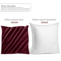 Nestl Throw Pillow Covers Cozy Velvet Decorative Outdoor Pillow Covers 20X20 Inches Soft Solid Cushion Covers For Sofa Bed An