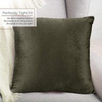 Nestl Throw Pillow Covers Cozy Velvet Decorative Outdoor Pillow Covers 16 X 16 Inches Soft Solid Cushion Covers For Sofa Bed