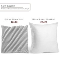 Nestl Throw Pillow Covers Cozy Velvet Decorative Outdoor Pillow Covers 18X18 Inches Soft Solid Cushion Covers For Sofa Bed An