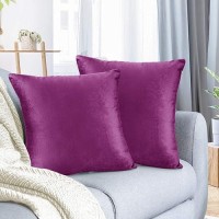 Nestl Throw Pillow Covers Cozy Velvet Decorative Autumn Pillow Covers 22 X 22 Inches Soft Solid Couch Pillow Covers For Sofa