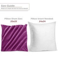 Nestl Throw Pillow Covers Cozy Velvet Decorative Autumn Pillow Covers 22 X 22 Inches Soft Solid Couch Pillow Covers For Sofa