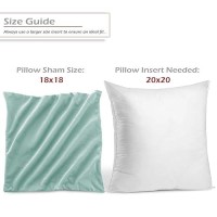 Nestl Throw Pillow Covers Cozy Velvet Decorative Light Blue Pillow Covers 18 X 18 Inches Soft Solid Couch Pillow Covers For So