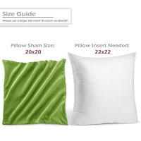 Nestl Throw Pillow Covers Cozy Velvet Decorative Garden Green Pillow Covers 20 X 20 Inches Soft Solid Couch Pillow Covers For