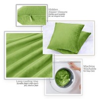 Nestl Throw Pillow Covers Cozy Velvet Decorative Garden Green Pillow Covers 20 X 20 Inches Soft Solid Couch Pillow Covers For