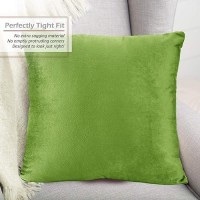 Nestl Throw Pillow Covers Cozy Velvet Decorative Garden Green Pillow Covers 20 X 20 Inches Soft Solid Couch Pillow Covers For