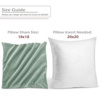 Nestl Throw Pillow Covers Cozy Velvet Decorative Mint Pillow Covers 20 X 20 Inches Soft Solid Couch Pillow Covers For Sofa Be