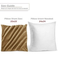 Nestl Throw Pillow Covers Cozy Velvet Decorative Autumn Pillow Covers 22 X 22 Inches Soft Solid Couch Pillow Covers For Sofa