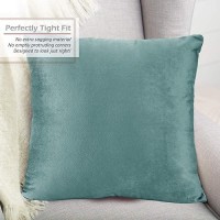 Nestl Throw Pillow Covers Cozy Velvet Decorative Pillow Cases 24 X 24 Inches Soft Solid Couch Pillow Covers For Sofa Bed And