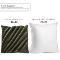 Nestl Throw Pillow Covers Cozy Velvet Decorative Outdoor Pillow Covers 18X18 Inches Soft Solid Cushion Covers For Sofa Bed An