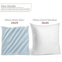 Nestl Throw Pillow Covers Cozy Velvet Decorative Pillow Cases 24 X 24 Inches Soft Solid Couch Pillow Covers For Sofa Bed And