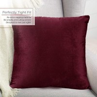 Nestl Throw Pillow Covers Cozy Velvet Decorative Pillow Cases 24 X 24 Inches Soft Solid Couch Pillow Covers For Sofa Bed And