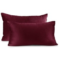 Nestl Throw Pillow Covers Cozy Velvet Decorative Pillow Covers 12 X 20 Inches Soft Solid Couch Pillow Covers For Sofa Bed And