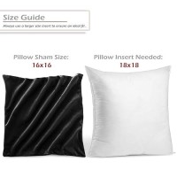 Nestl Throw Pillow Covers Cozy Velvet Decorative Outdoor Pillow Covers 16 X 16 Inches Soft Solid Cushion Covers For Sofa Bed