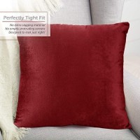 Nestl Throw Pillow Covers Cozy Velvet Decorative Pillow Cases 24 X 24 Inches Soft Solid Couch Pillow Covers For Sofa Bed And