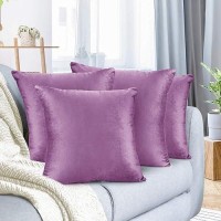 Nestl Throw Pillow Covers Cozy Velvet Decorative Outdoor Pillow Covers 16 X 16 Inches Soft Solid Cushion Covers For Sofa Bed