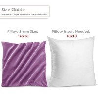 Nestl Throw Pillow Covers Cozy Velvet Decorative Outdoor Pillow Covers 16 X 16 Inches Soft Solid Cushion Covers For Sofa Bed