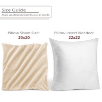 Nestl Throw Pillow Covers Cozy Velvet Decorative Outdoor Pillow Covers 20X20 Inches Soft Solid Cushion Covers For Sofa Bed An