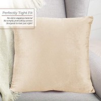 Nestl Throw Pillow Covers Cozy Velvet Decorative Outdoor Pillow Covers 20X20 Inches Soft Solid Cushion Covers For Sofa Bed An