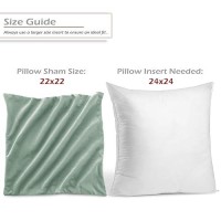 Nestl Throw Pillow Covers Cozy Velvet Decorative Pillow Cases 24 X 24 Inches Soft Solid Couch Pillow Covers For Sofa Bed And