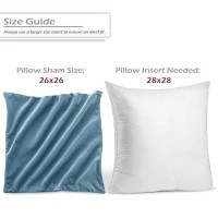 Nestl Throw Euro Pillow Covers Cozy Velvet Decorative Pillow Covers 26 X 26 Inches Soft Solid Couch Pillow Case For Sofa Bed