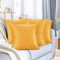 Nestl Throw Pillow Covers Cozy Velvet Decorative Outdoor Pillow Covers 20X20 Inches Soft Solid Cushion Covers For Sofa Bed An